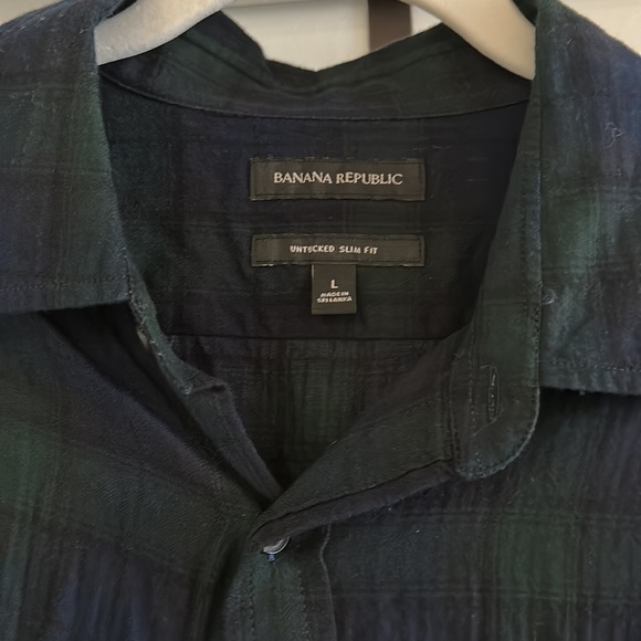 Banana Republic Men’s Button Down Untucked Slim Fit Size L - Picture 2 of 3